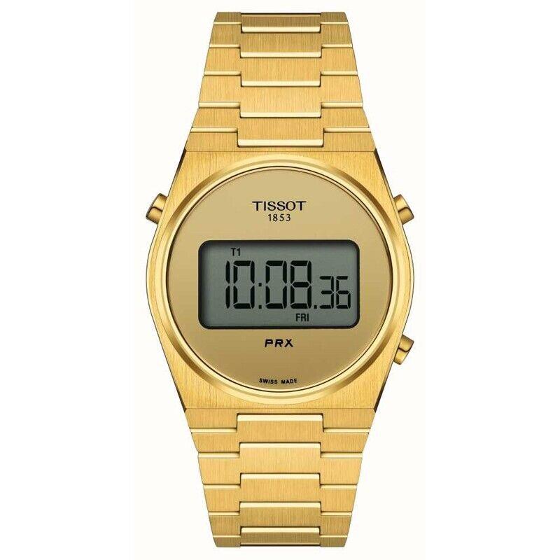 Tissot Prx Digital 35mm Yellow Gold Pvd Unisex Watch T1372633302000