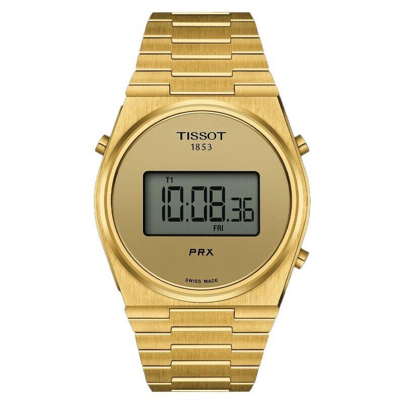 Tissot Prx Digital 40mm Yellow Gold Pvd Men`s Watch T1374633302000
