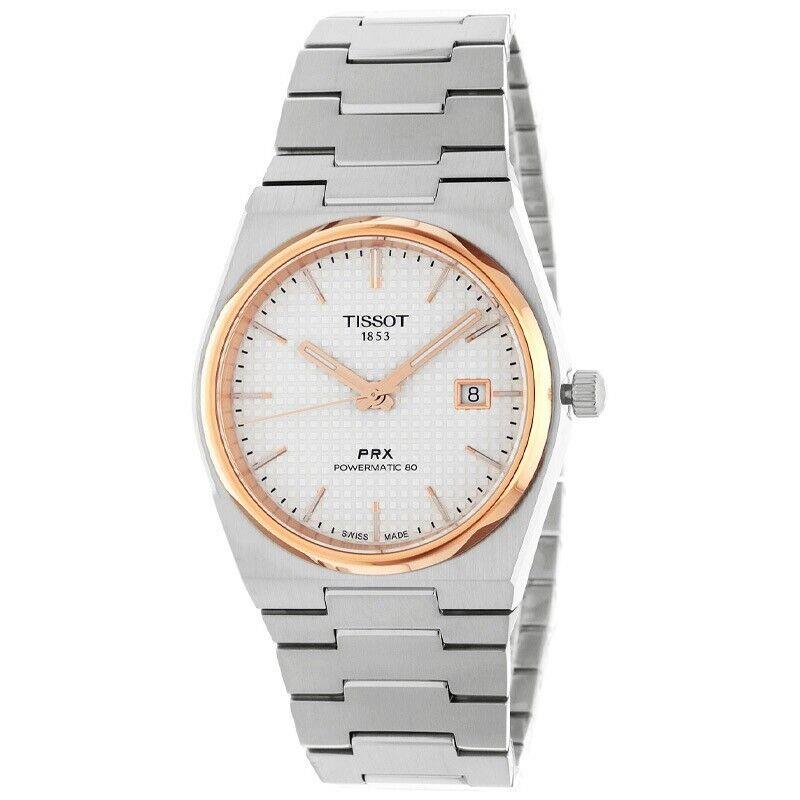 Tissot Prx Silver Dial Powermatic 80 Bracelet Men`s Watch T137.407.21.031.00