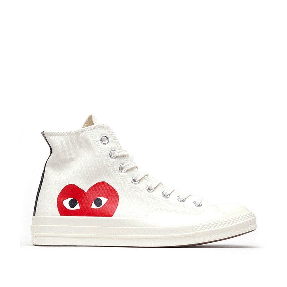 Converse Comme Des Gar Ons Play x Chuck 70 2015 High Milk 150205C Men 8/Women 10 - White