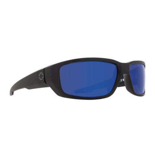 Spy Optic Dirty Mo with Dark Blue Spectra Mirror Sunglasses Black Frame - Frame: Black