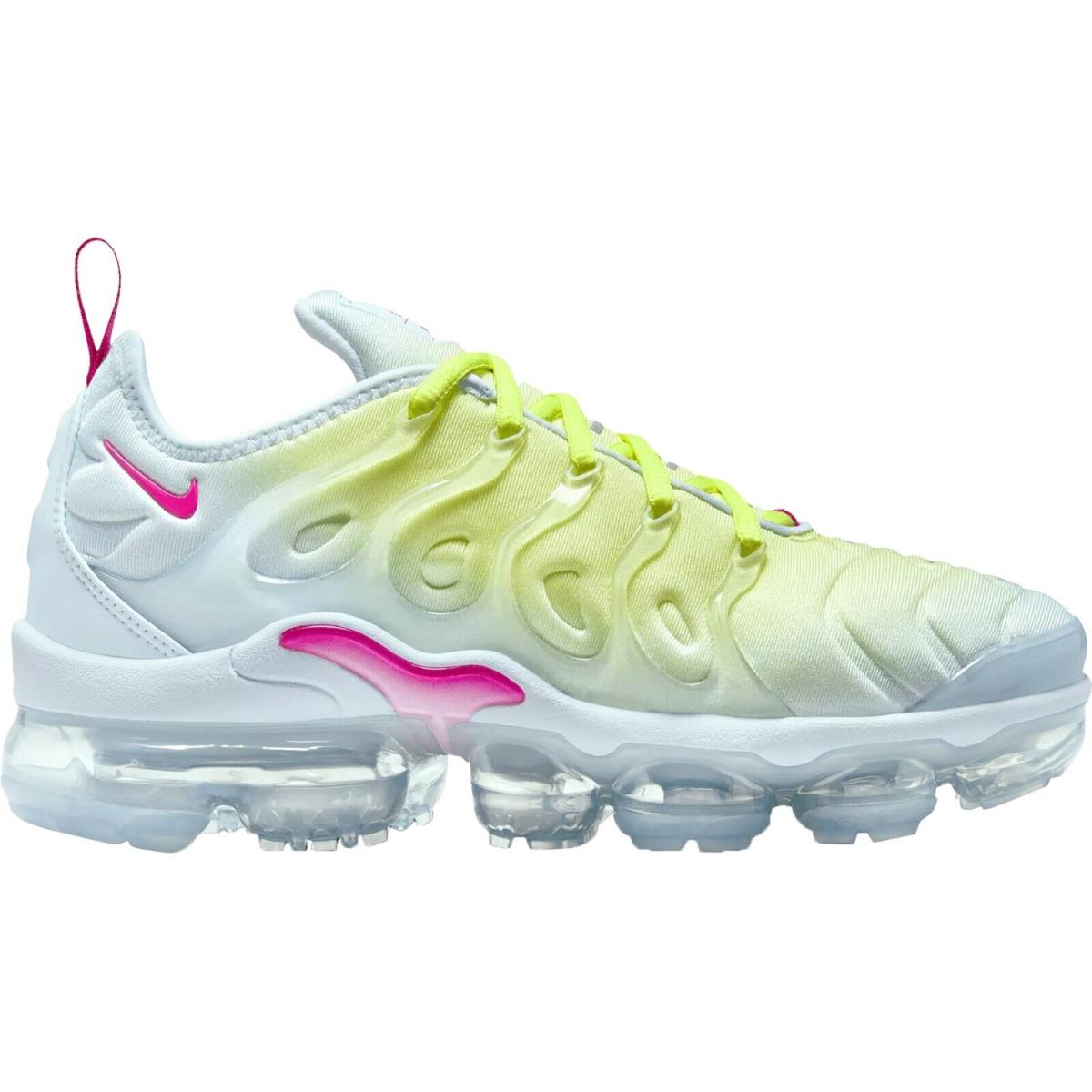 Nike Air Vapormax Plus Women`s Running Shoes All Colors US Sizes 6-11 Blue Tint/Fireberry/Light Lemon Twist