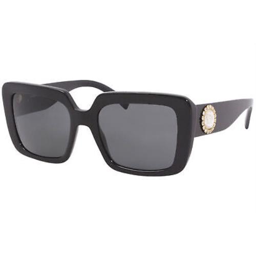 Versace 4384-B GB1/87 Sunglasses Women`s Black/grey Lenses Fashion Square 54mm