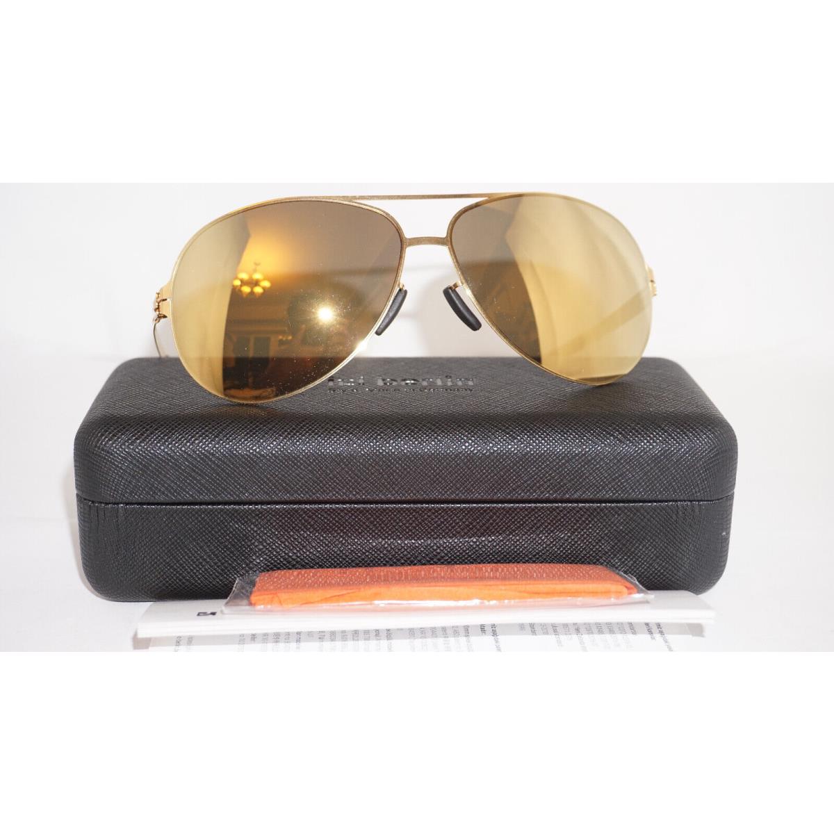 IC Berlin Sunglasses Aviator Raf S Gold Gold Mirror 61 11 145