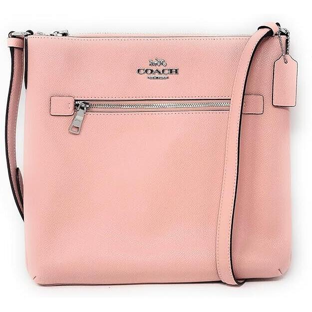 Coach Women`s Rowan File Bag in Crossgrain Leather Light Pink