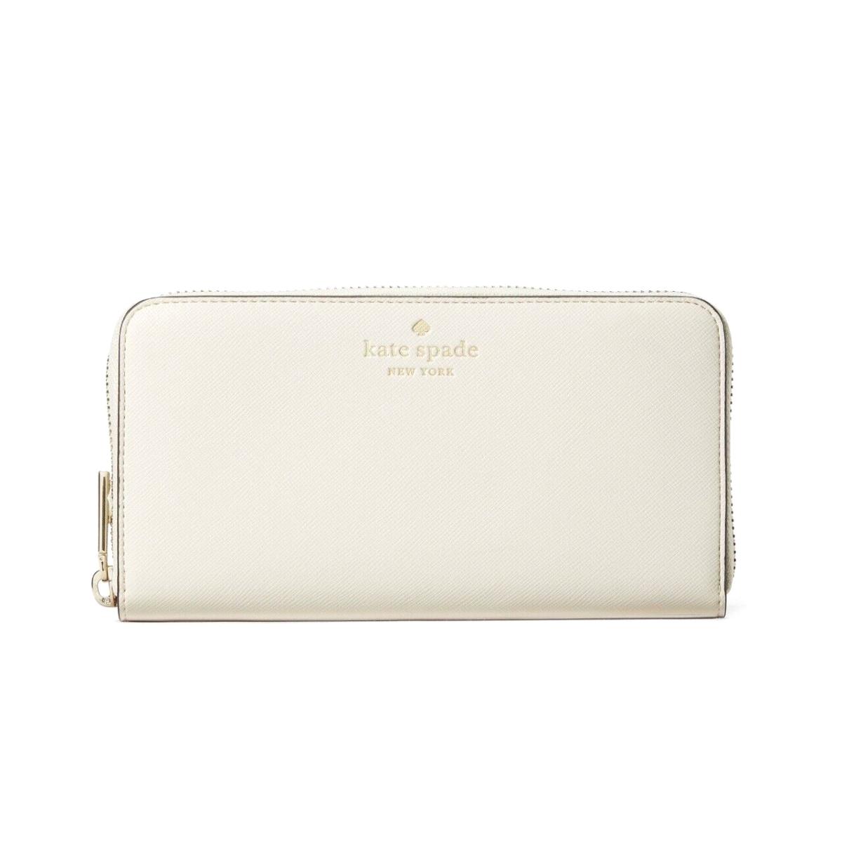 New Kate Spade Schuyler Large Continental Wallet Saffiano Parchment