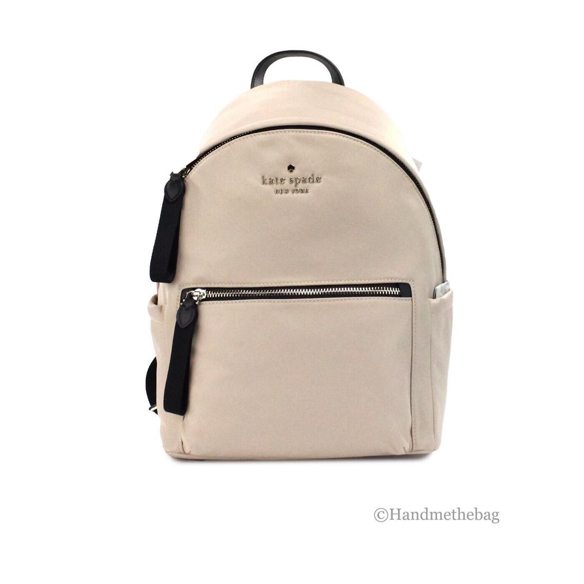 Kate Spade Chelsea Medium Warm Beige Nylon Shoulder Backpack Bag