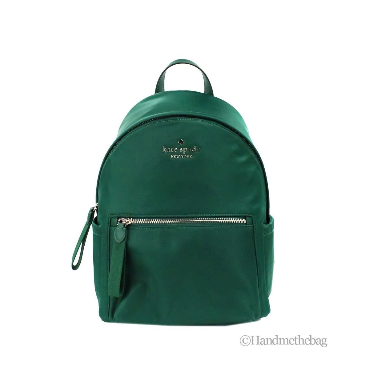 Kate Spade Chelsea Medium Deep Jade Green Nylon Shoulder Backpack