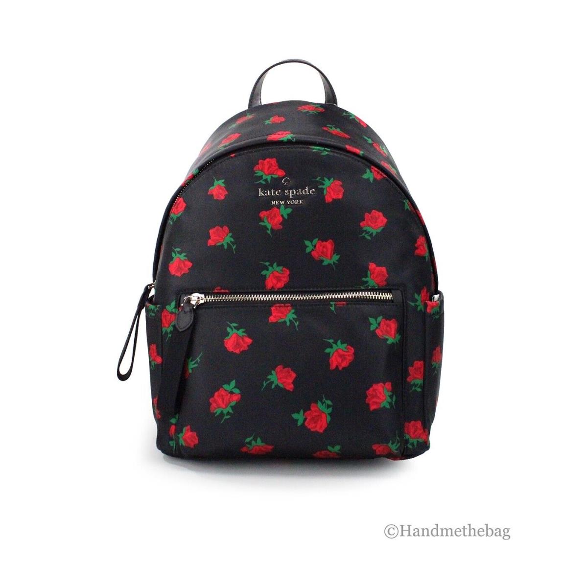 Kate Spade Medium Rose Toss Print Nylon Dome Shoulder Backpack