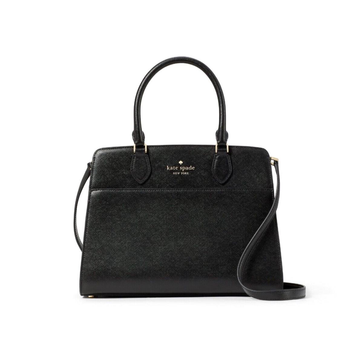 New Kate Spade Madison Saffiano Leather Medium Satchel Black