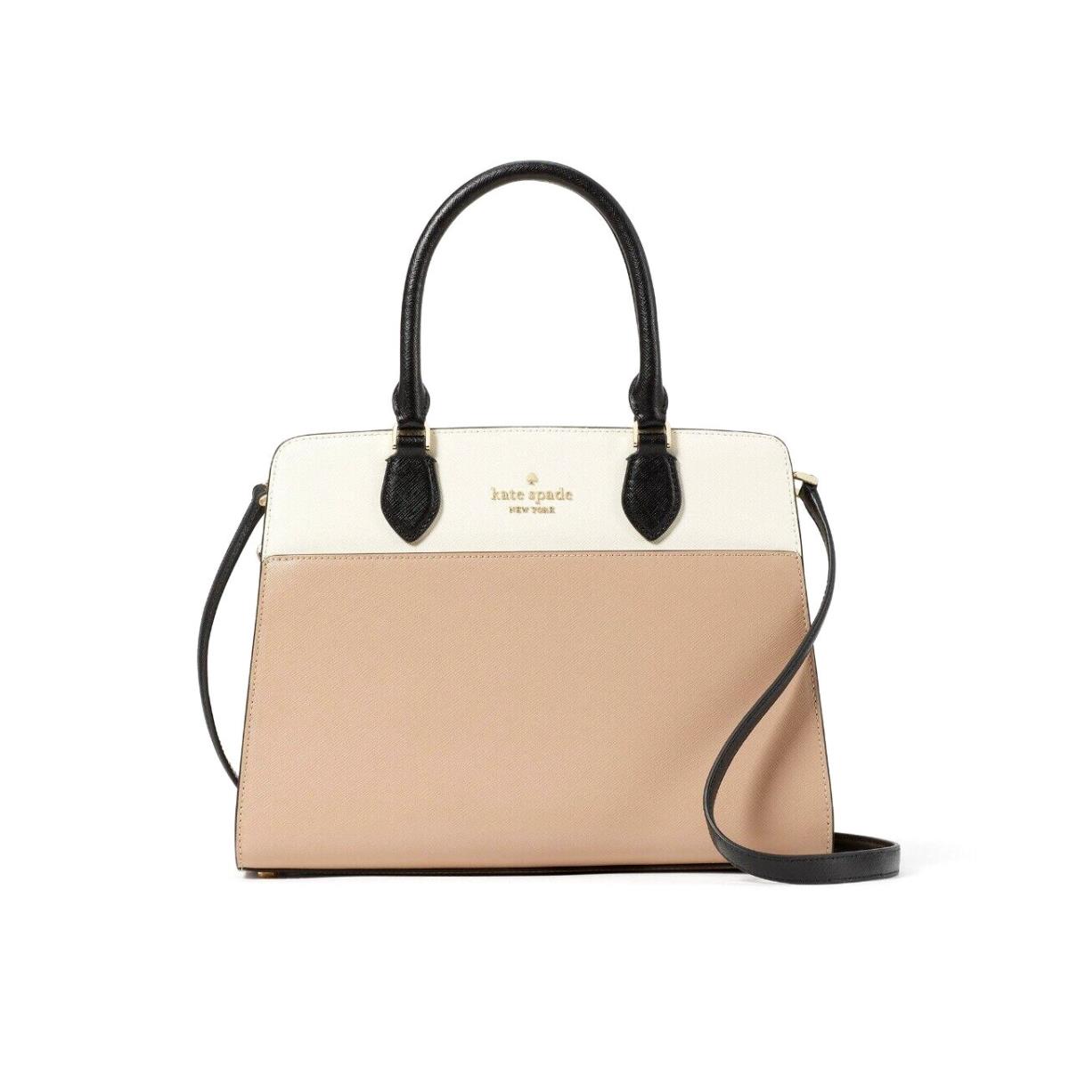 New Kate Spade Madison Saffiano Leather Medium Satchel Toasted Hazelnut Dust Bag