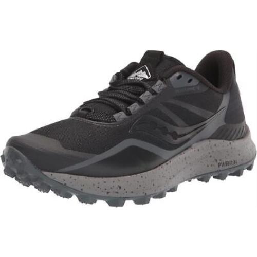 Saucony Peregrine 12 Running Shoes Women`s Black/charcoal 8