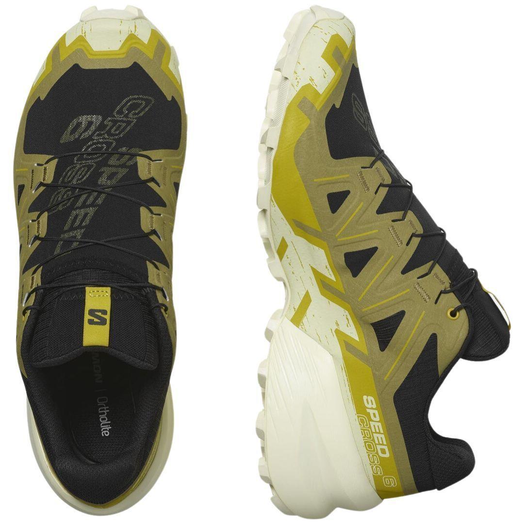 Salomon Speedcross 6 Men`s Trail Running Shoes Black/cress Green/transparent Ye