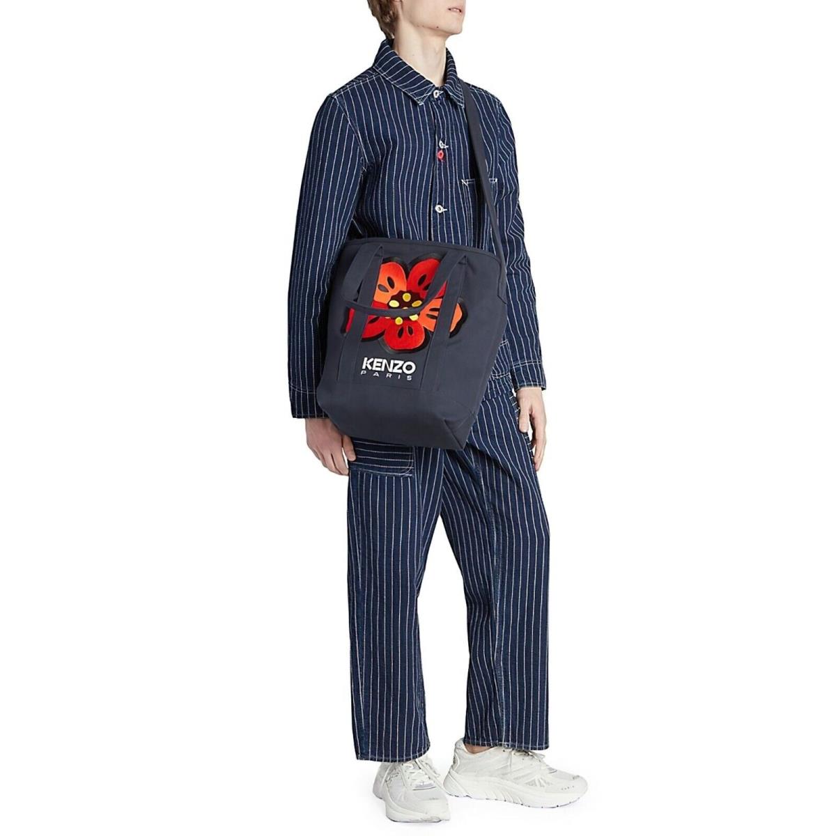Kenzo Boke Flower Floral Logo Shopper Shoulder Tote Bag