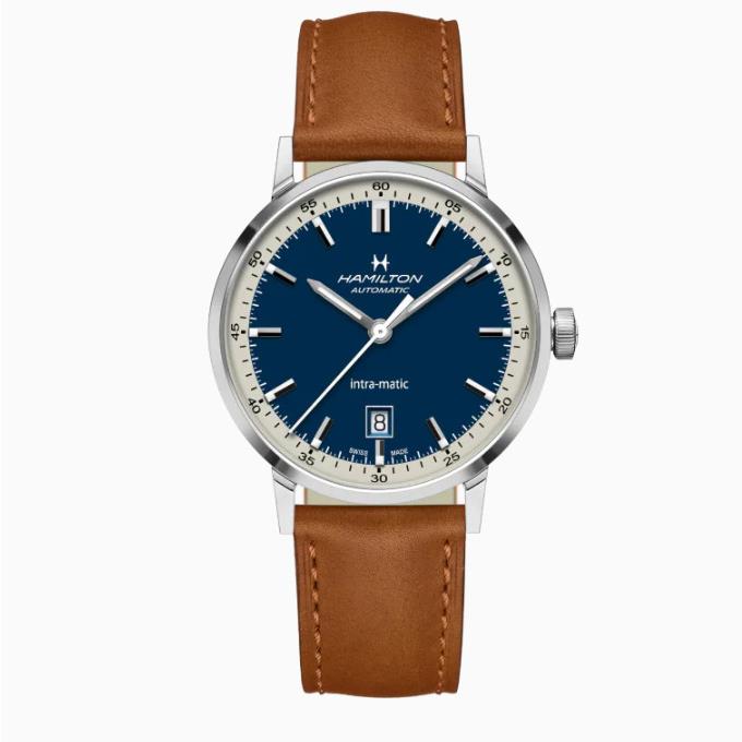 Hamilton American Classic Intra-matic Auto Blue Dial Men`s Watch H38425540