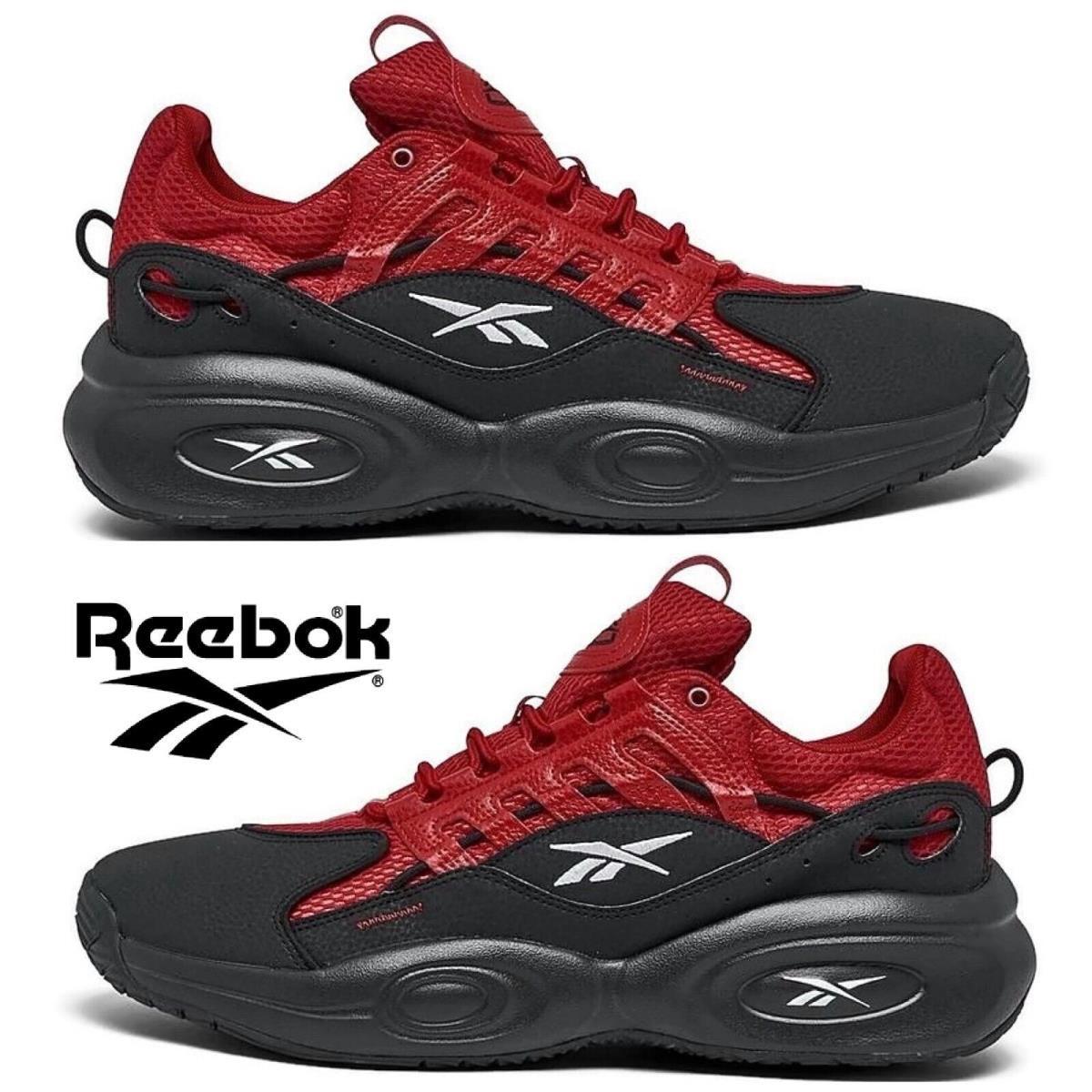 Reebok Solution Mid Basketball Shoes Men`s Sneakers Running Casual Sport Black
