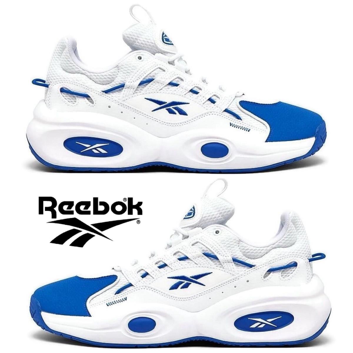 Reebok Solution Mid Basketball Shoes Men`s Sneakers Running Casual Sport White - Black, Manufacturer: