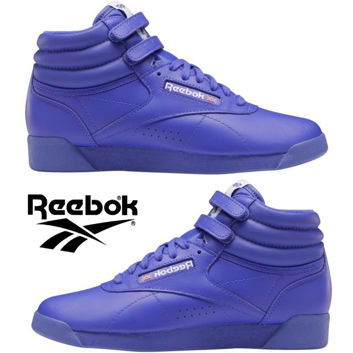Reebok Freestyle HI Women`s Sneakers Sport Workout Casual Shoes Purple - Purple, Manufacturer: Purple/Purple