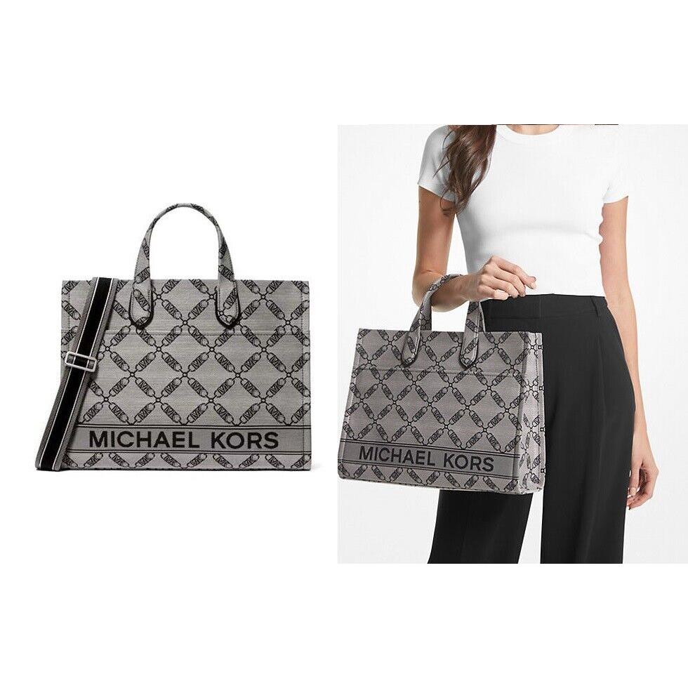 Michael Kors Gigi Large Empire Logo Jacquard Tote Bag Packed