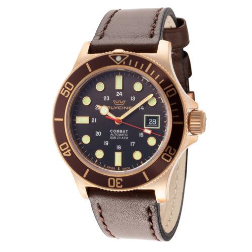 Glycine Men`s GL0375 Combat Sub 42 Bronze 42mm Automatic Watch