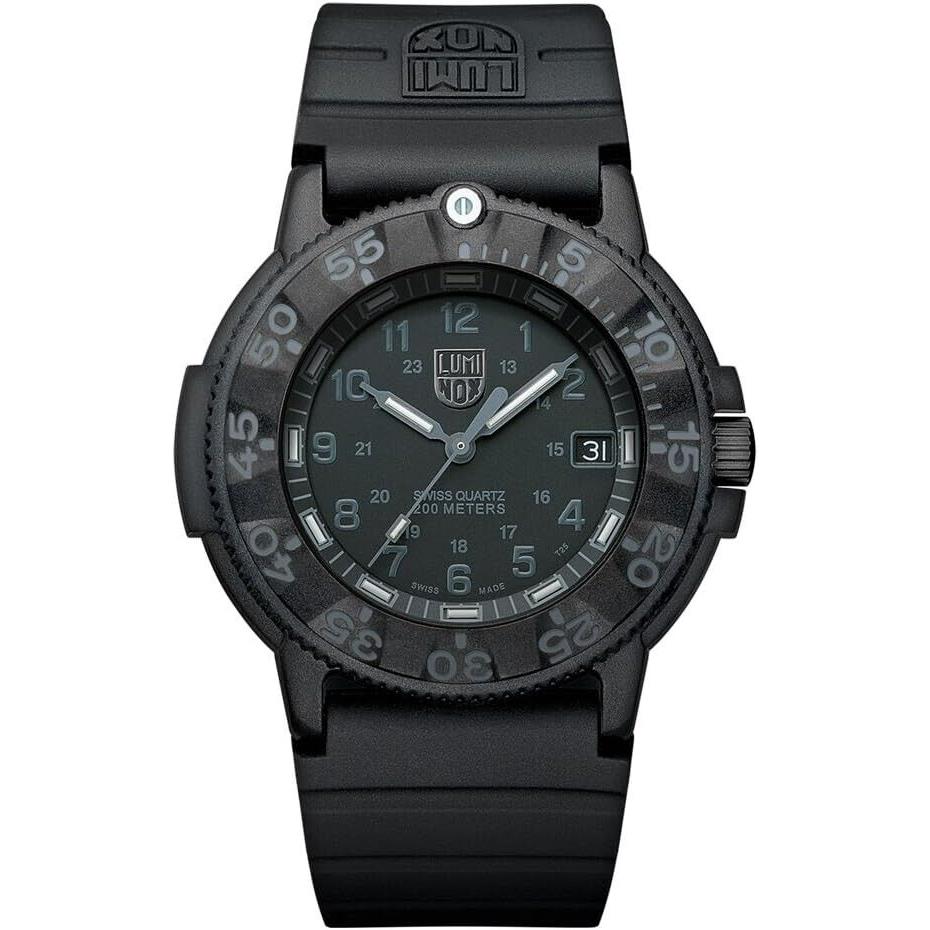 Luminox Men`s 3001.BO Quartz Rubber Black Dial Watch