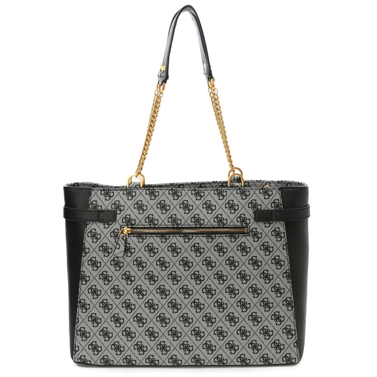 Guess Zadie Logo Girlfriend Tote Bag In Black