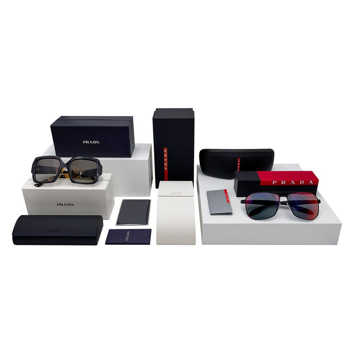 Prada PR Sunglasses Men Black / Polarized Black 57mm