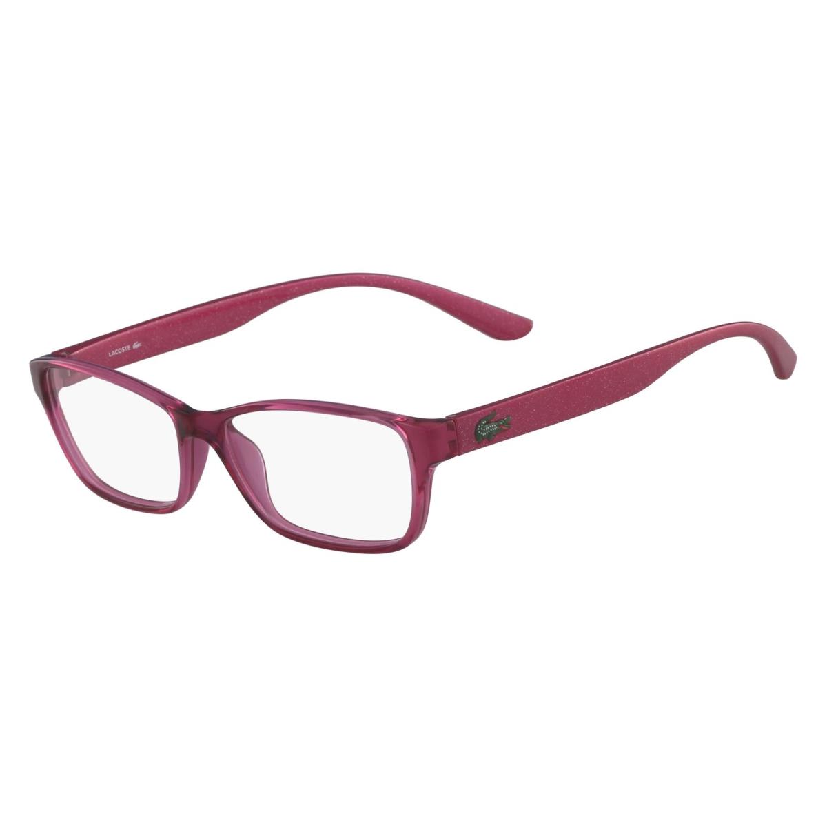 Lacoste L3803B-MI-525 51 525 Fuchsia with Glitter Temples Eyeglasses