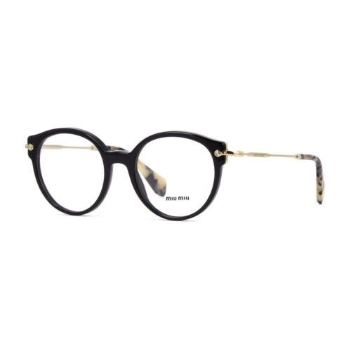 Miu Miu Women Eyeglasses VMU04P 1AB-1O1 Black/gold Frame Demo Customisable Lens