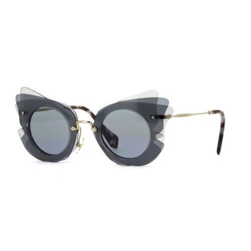 Miu Miu Sunglasses SMU02S VA4-3C2 Dark Gray Frames Gray Lens 63MM