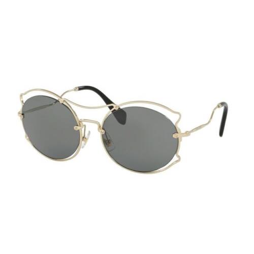 Miu Miu Sunglasses MU50SS ZVN9K1 57mm Women`s Sunglasses Pale Gold / Dark Grey