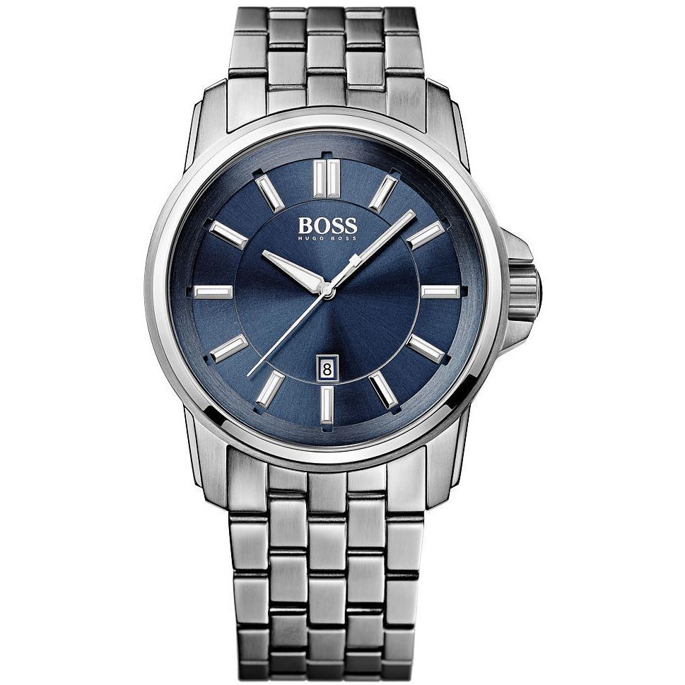 Hugo Boss Watch Men`s Stainless Steel Blue Dial Watch 1513044