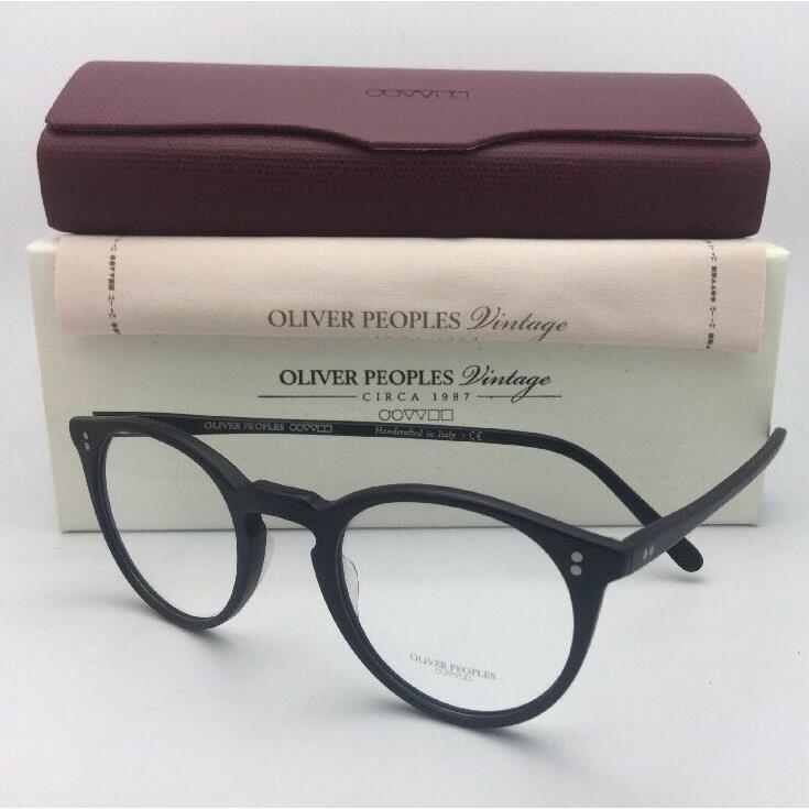 Oliver Peoples Vintage Eyeglasses O`malley OV 5183 1465 47-22 Matte Black Frames - Frame: Matte Black