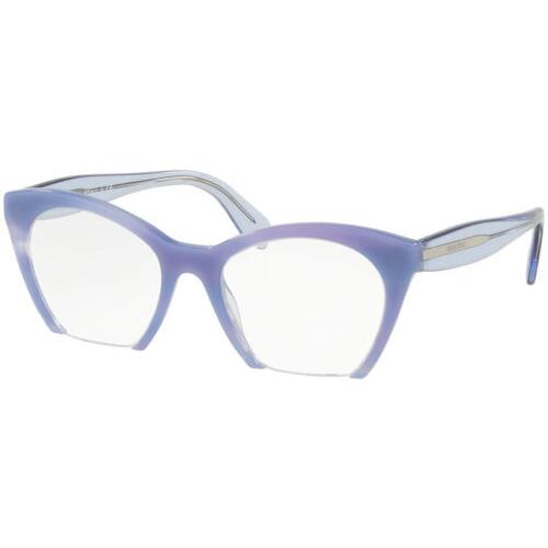 Miu Miu Women Irregular Eyeglasses MU03QV SUJ1O1 49 Azure Frame Demo Customize