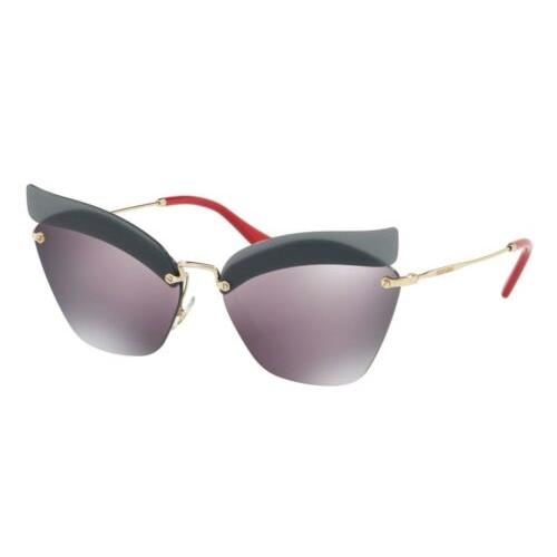 Miu Miu Sunglasses MU56TS I18147 63 18 147 Pale Gold Red/purple Women