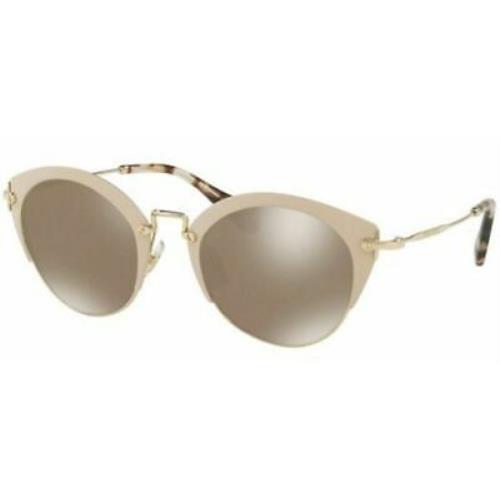 Miu Miu Noir SMU53R 21F111 52MM Matte Light Rose/light Brown Mirror Sunglasses