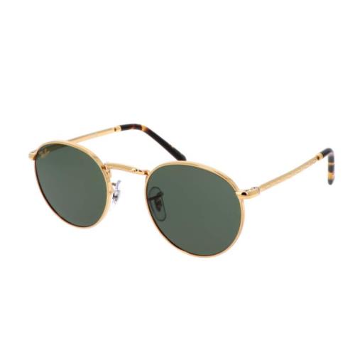 Ray-ban Jack Green Round Golden Frame Unisex Sunglasses RB3637-919631-53