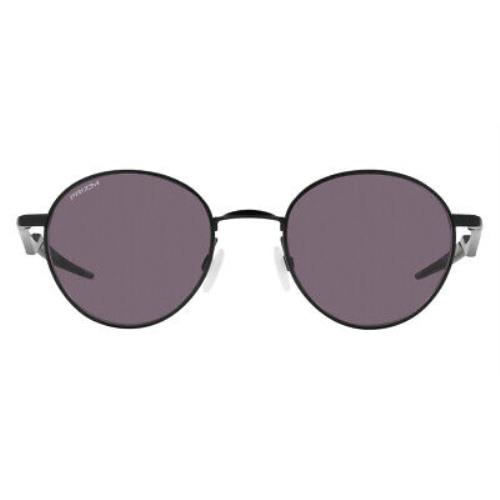 Oakley Terrigal OO4146 Sunglasses Round 51mm - Frame: Satin Black / Prizm Gray, Lens: Prizm Gray
