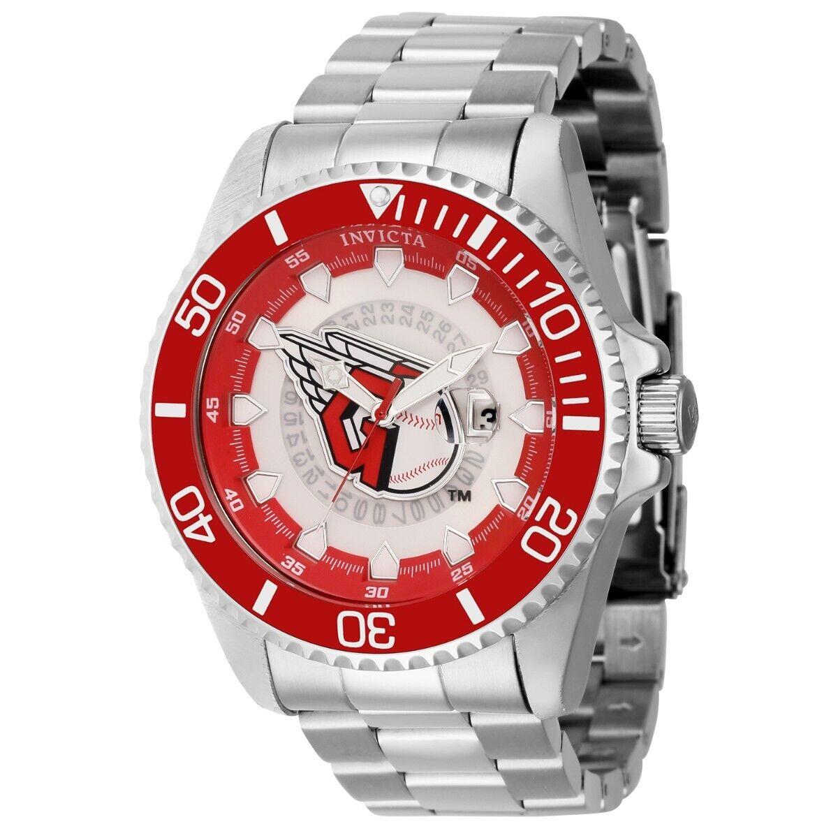 Invicta Mlb Cleveland Guardians Men`s Watch - 47mm Steel ZG-43461