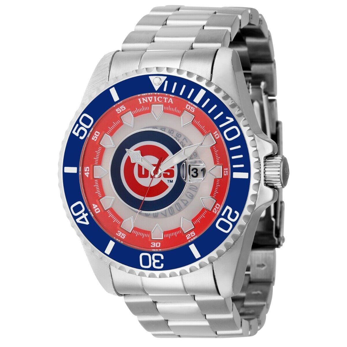 Invicta Mlb Chicago Cubs Men`s Watch - 47mm Steel ZG-43458