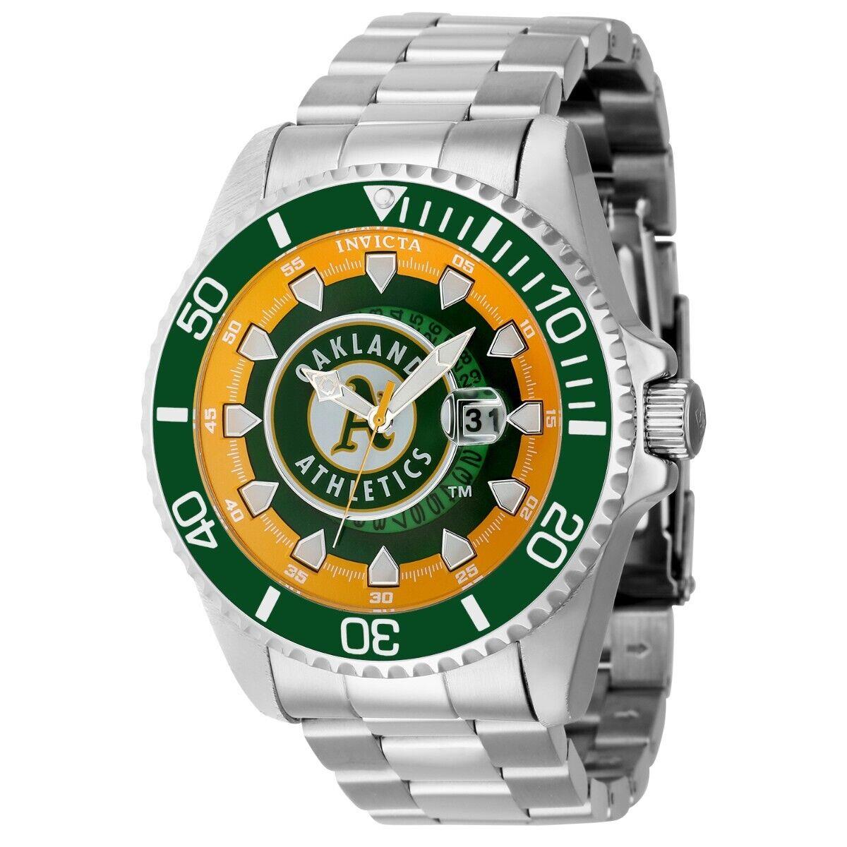 Invicta Mlb Oakland Athletics Men`s Watch - 47mm Steel ZG-43473