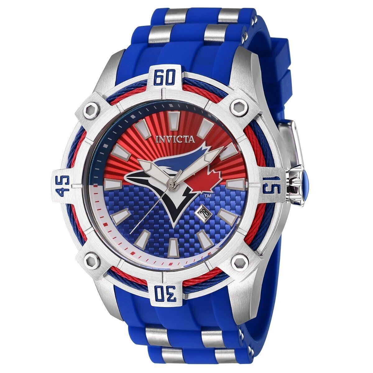 Invicta Mlb Toronto Blue Jays Men`s Watch - 52mm Steel Blue ZG-43298