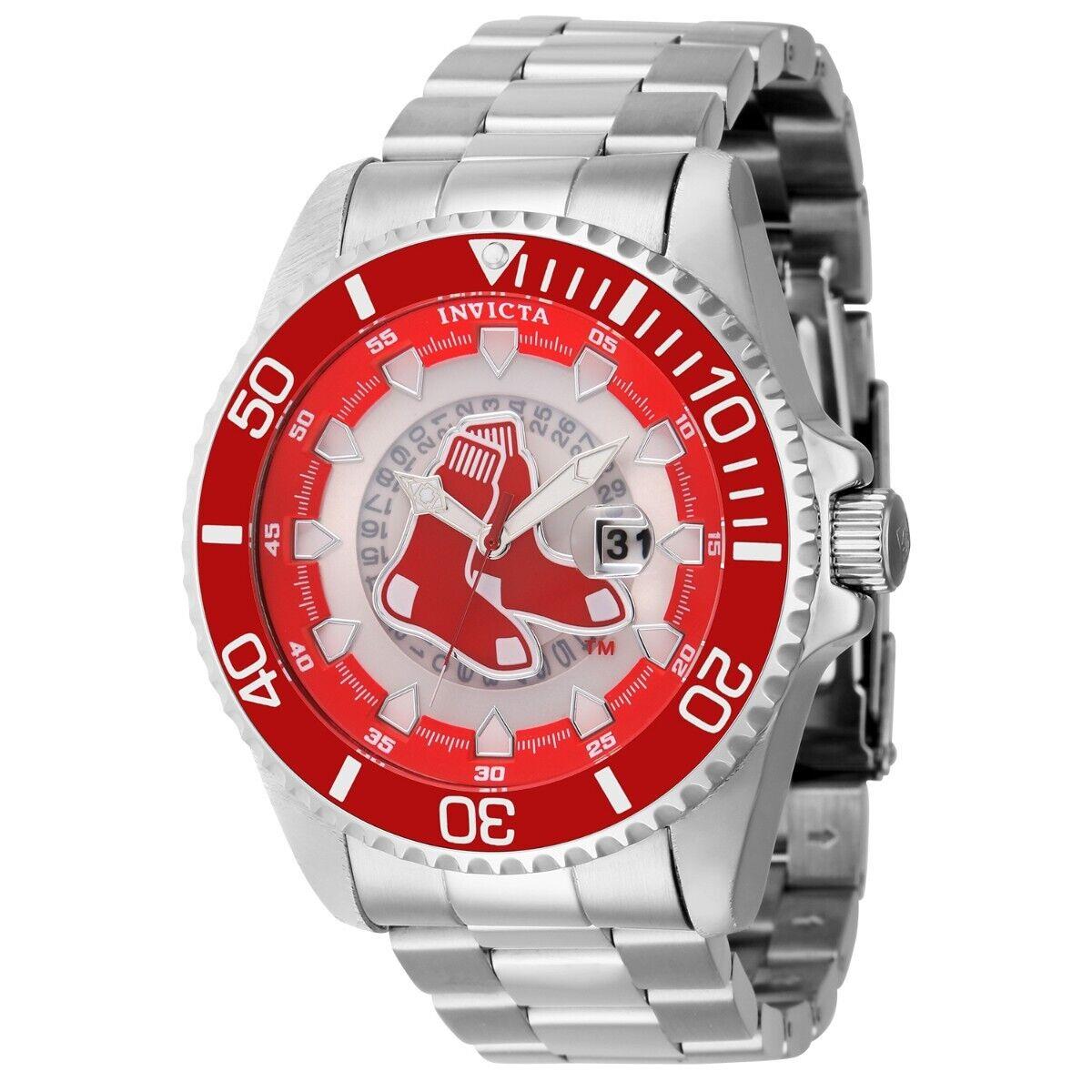 Invicta Mlb Boston Red Sox Men`s Watch - 47mm Steel ZG-43457