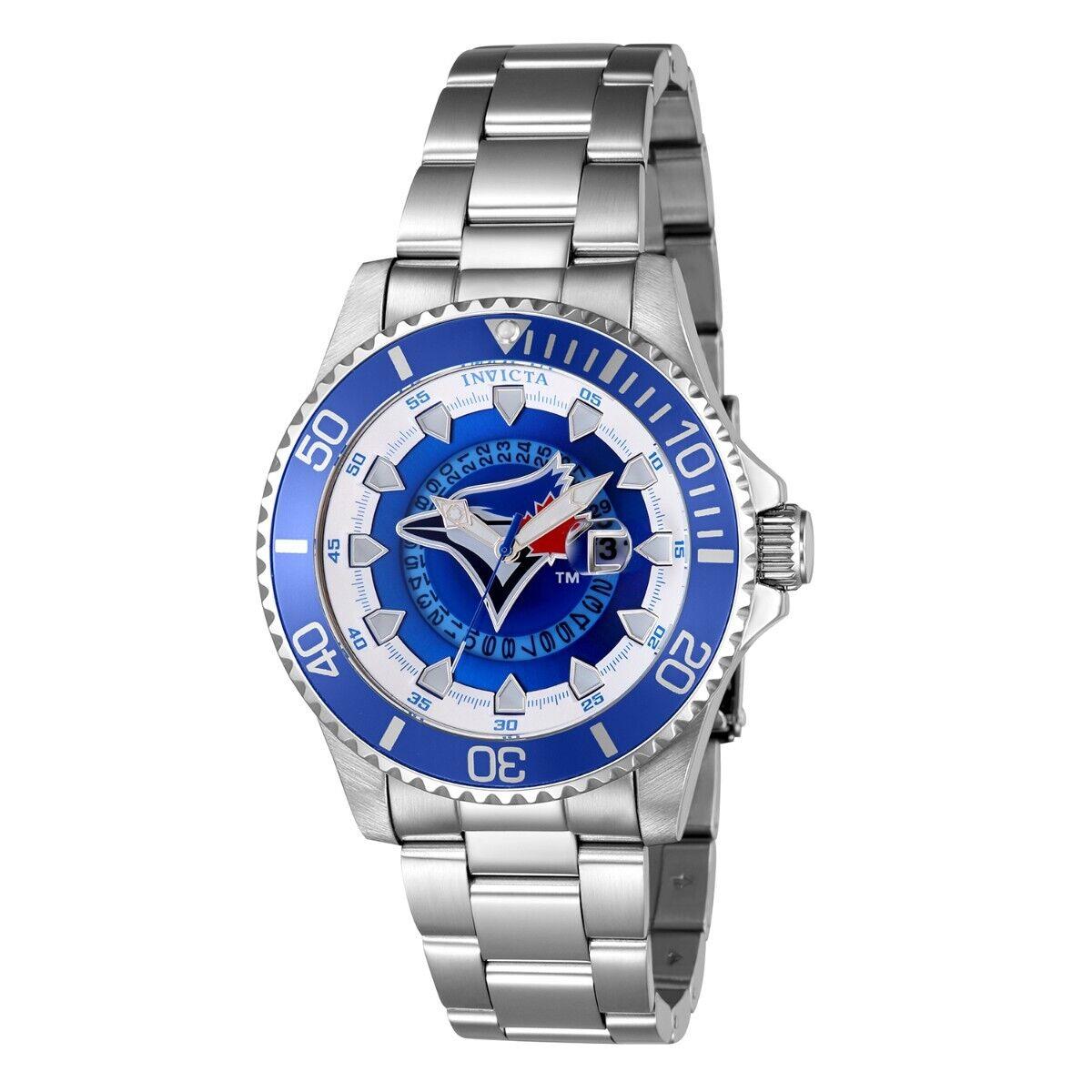 Invicta Mlb Toronto Blue Jays Men`s Watch - 47mm Steel ZG-43482