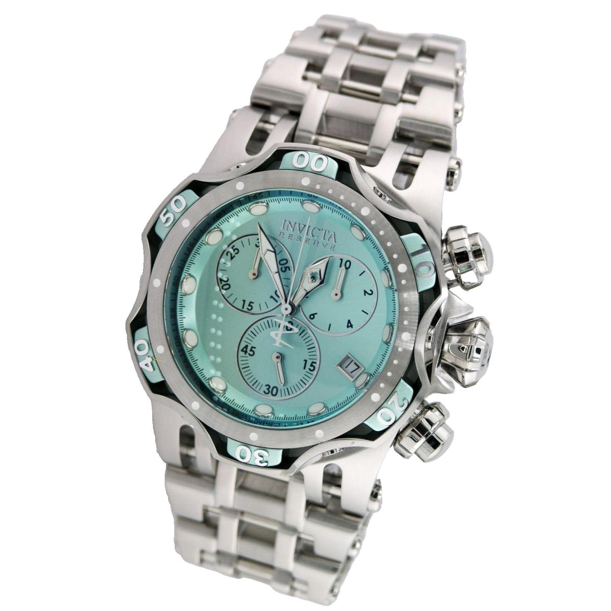 Invicta Reserve 45658 Chaos Swiss Eta Chronograph Watch Turquoise Steel 54MM