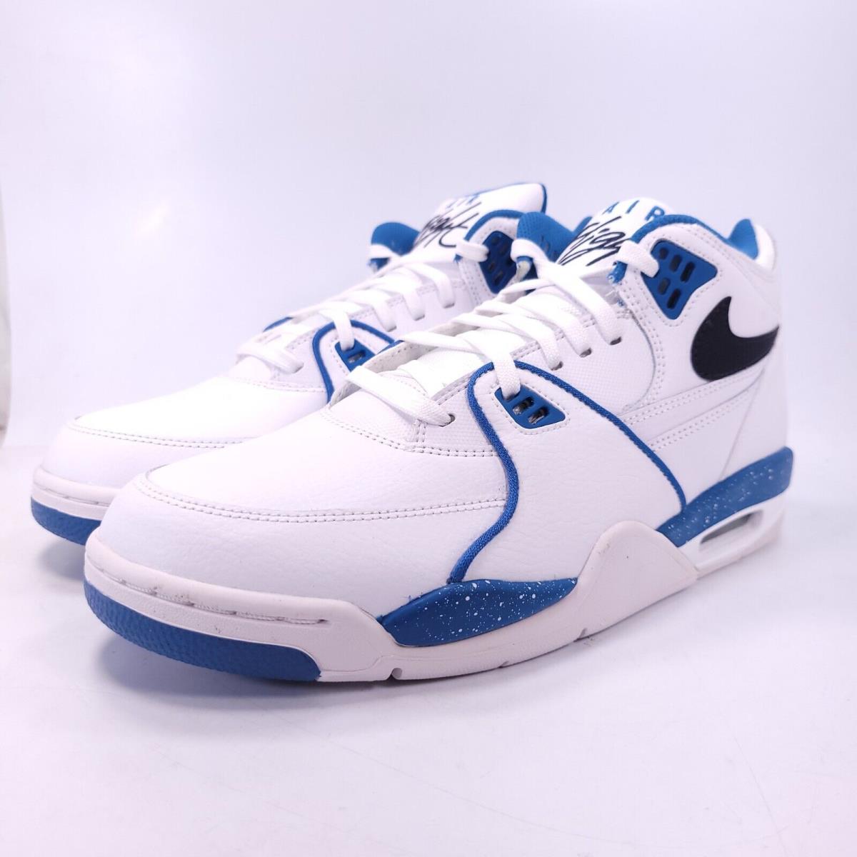 Nike Air Flight 89 Athletic Basketball Shoe Mens Size 11 306252-116 White Blue - White