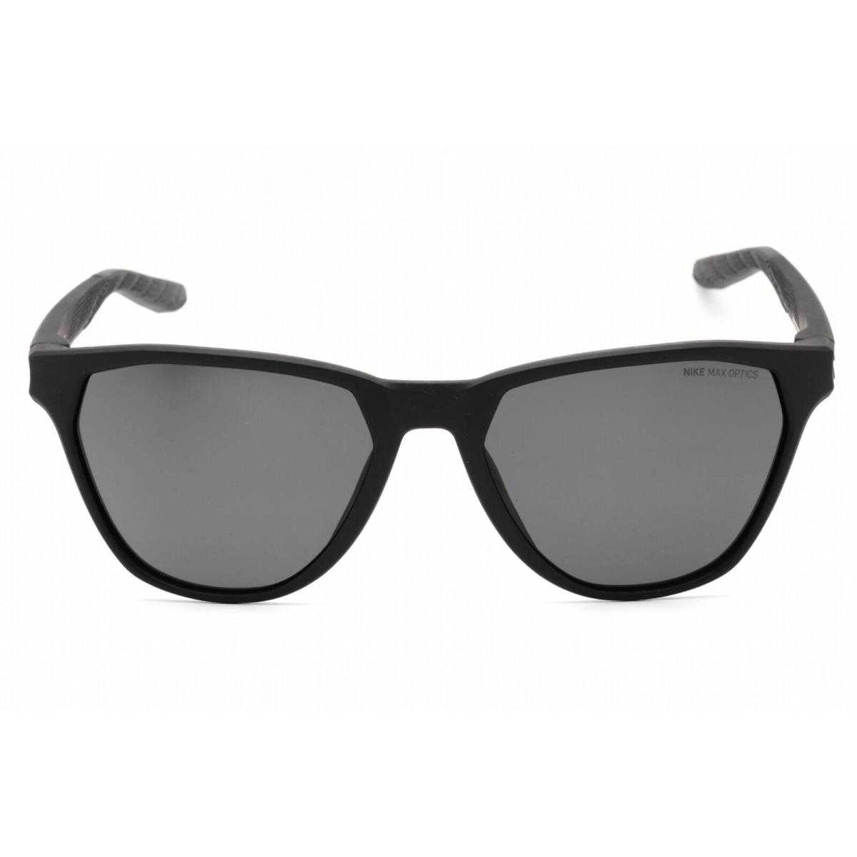 Nike Unisex Sunglasses Matte Black Plastic Frame Nike Maverick Rise DQ0797 010 - Frame: Matte Black, Lens: Dark Grey