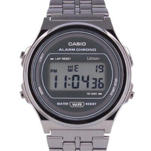 Casio Youth Vintage Stainless Steel Digital A171WEGG-1A Unisex Watch