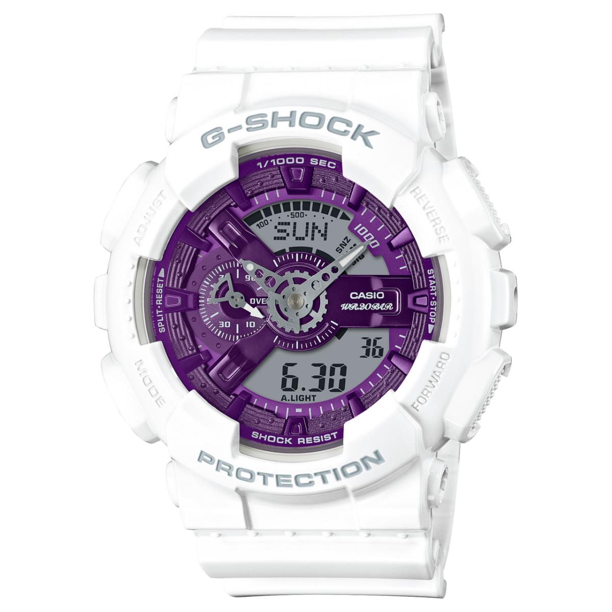 Casio G-shock GA110WS-7A Digital Purple Dial White Watch