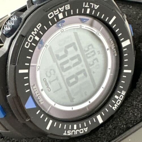 Casio Sport Pro Trek Men`s Black 10ATM 44mm Solar Watch PRG-300-1A2ER W/sensors